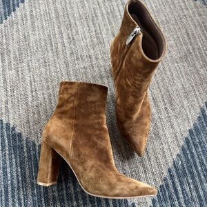 Gianvito Rossi Tan Suede Heeled Boots